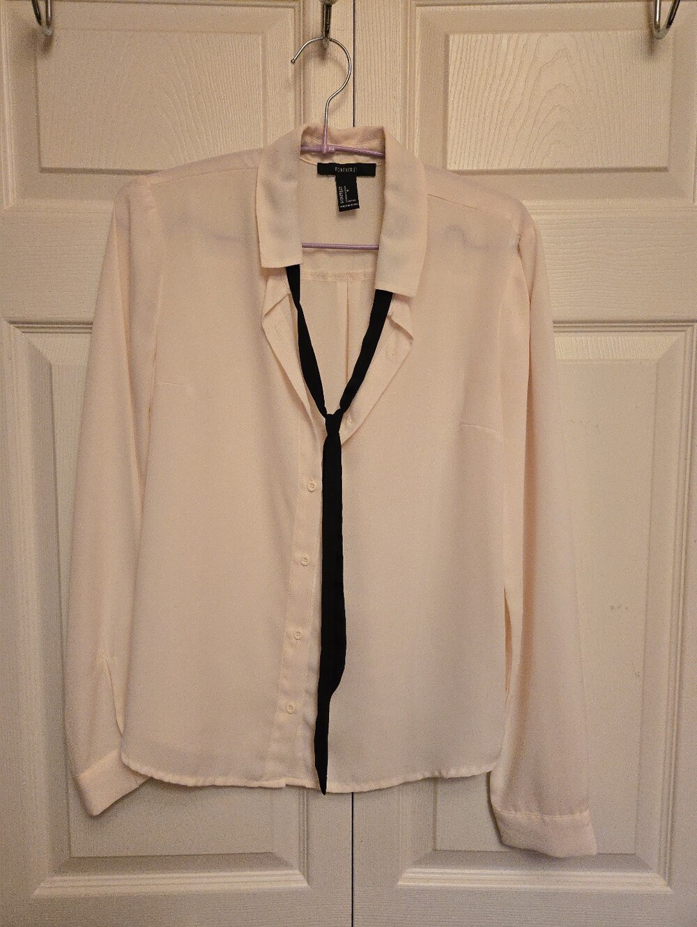 Forever 21 Dress Shirt with Black Tie detail